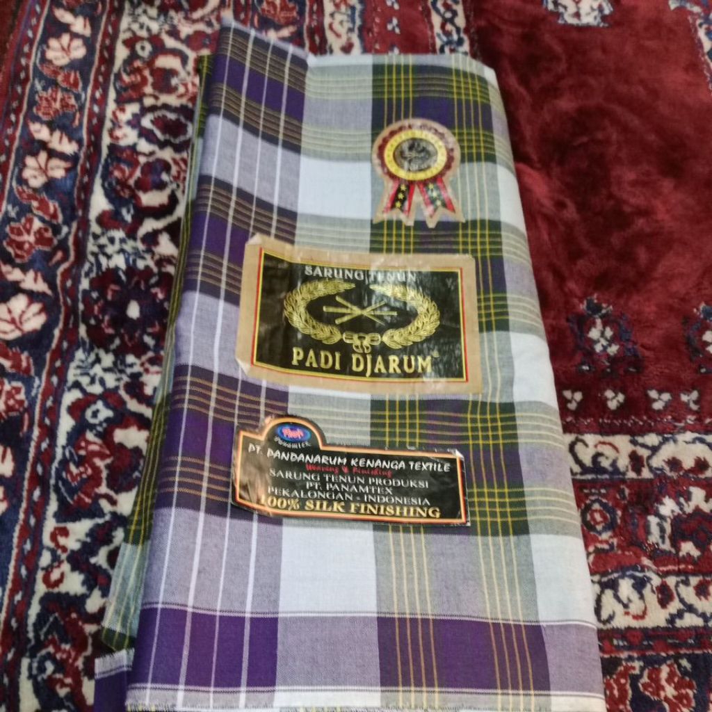 Sarung jadul Padi Djarum bercap sablon (baru)