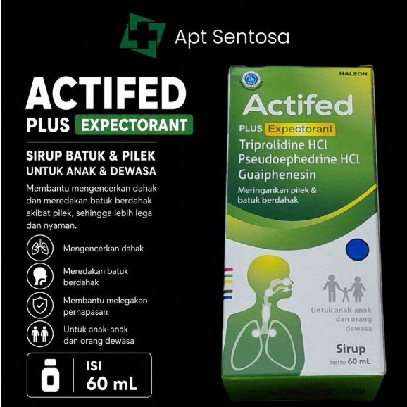 Actifed Plus Hijau Expetorant 60 ml