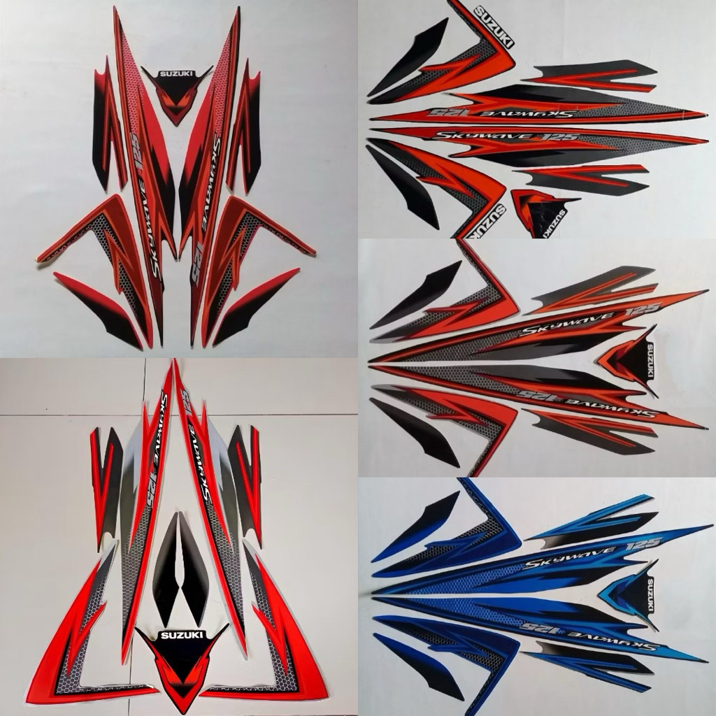 stiker striping suzuki skywave 125 2008 2009 lis body standar berkualitas original