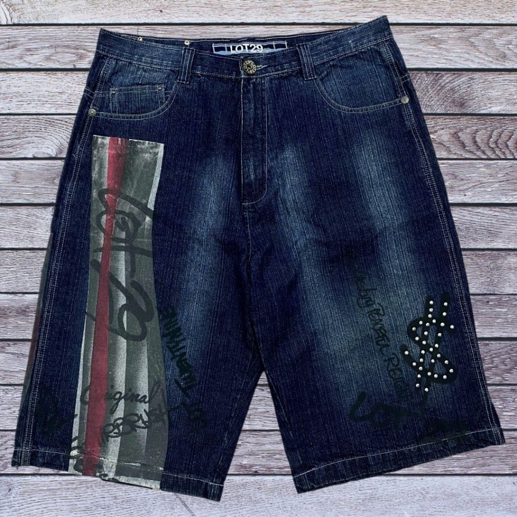 CELANA PENDEK LOT29 JEANS DENIM BIG SIZE JUMBO HIPHOP Y2K STYLE ORIGINAL