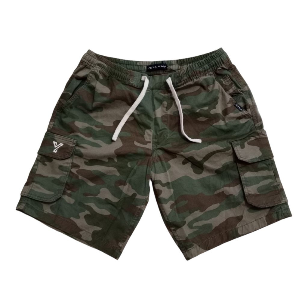 celana pendek cargo bahan twill garment premium Yoyaman