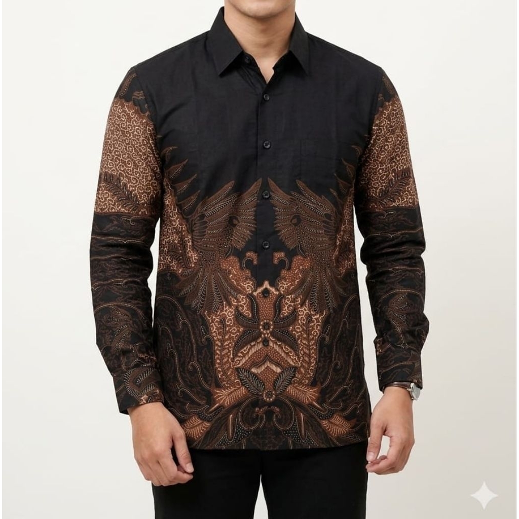 FIRENZE size M- XL KEMEJA PANJANG BATIK PRIA / KEMEJA BATIK COWOK / KEMEJA BATIK INDONESIA /  KEMEJA