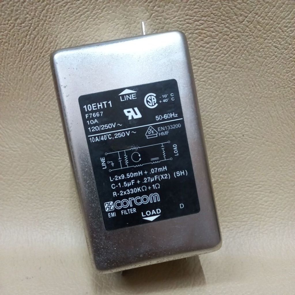 EMI FILTER CORCOM 10EHT1 F7667 10A 120/250V