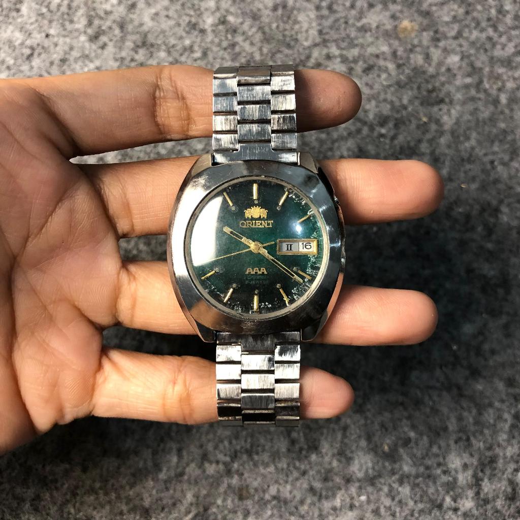 Jam tangan orient second original dial hijau