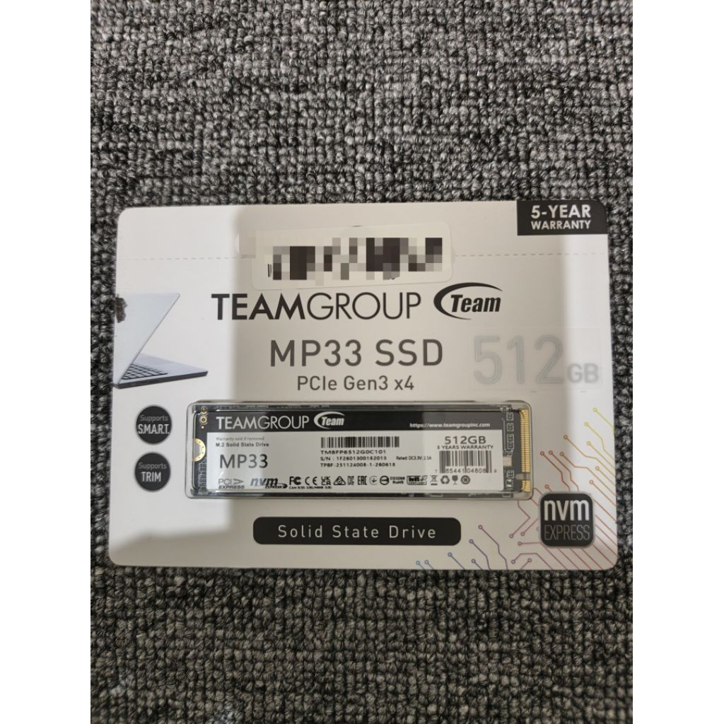 SSD NVME TEAM GROUP MP33 512GB NEW SEGEL