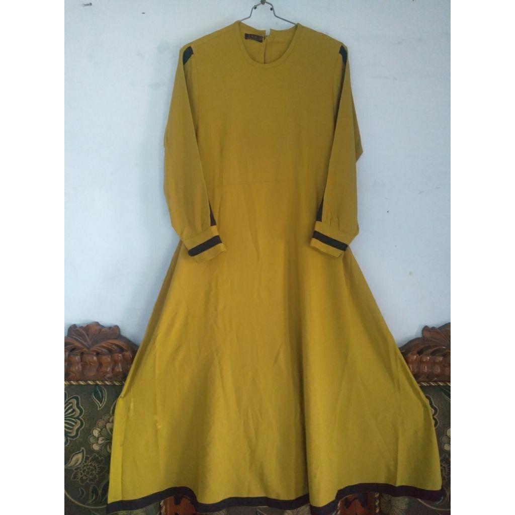 pl gamis remaja lemon kombi hitam ld 90 pb 125
