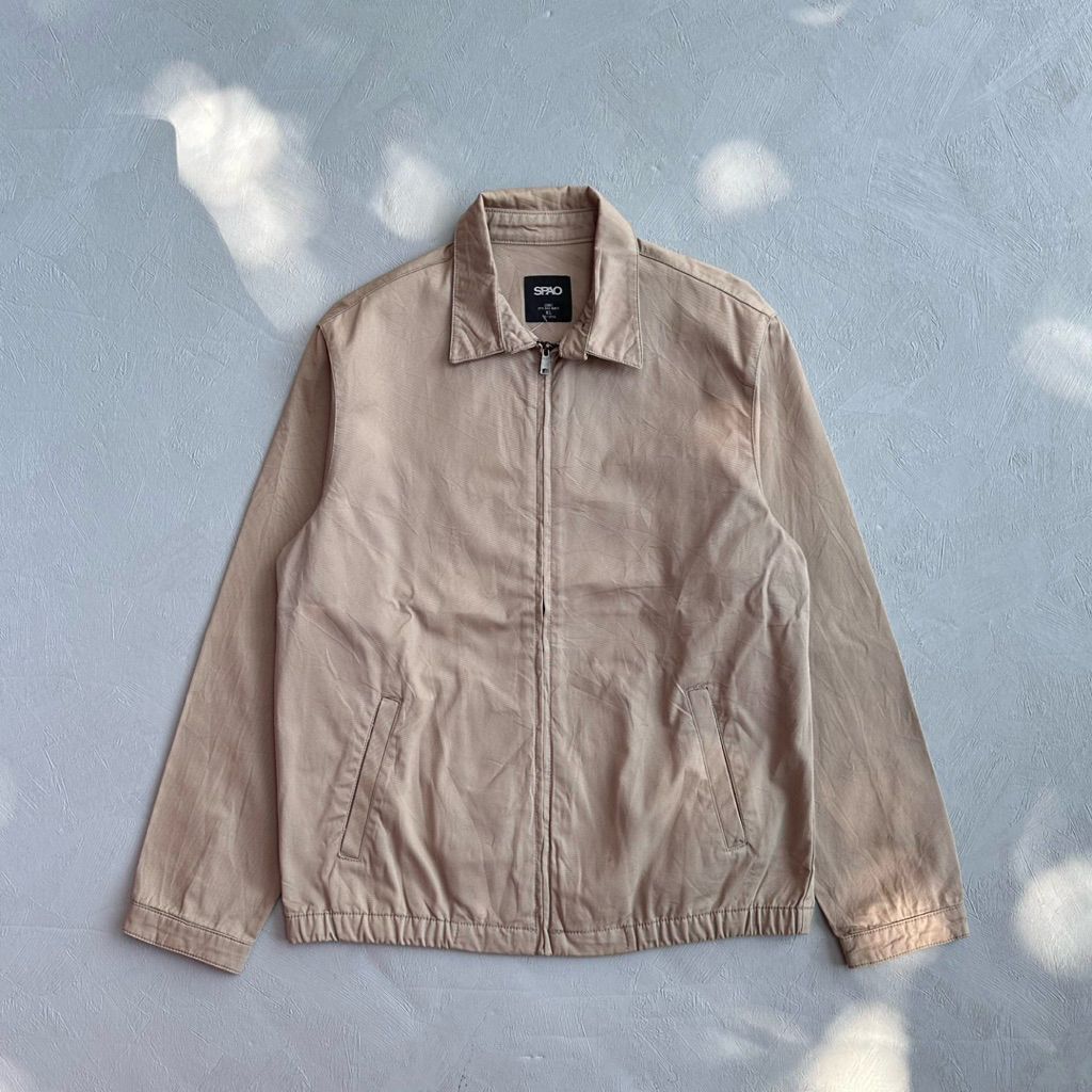 work jacket zipper canvas spao tebal berat