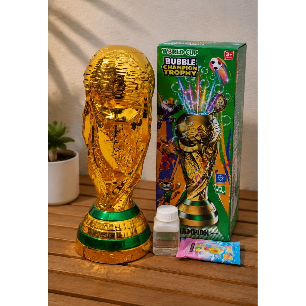Bubble Champion Trophy Mainan Gelembung Bentuk Piala Juara Dunia