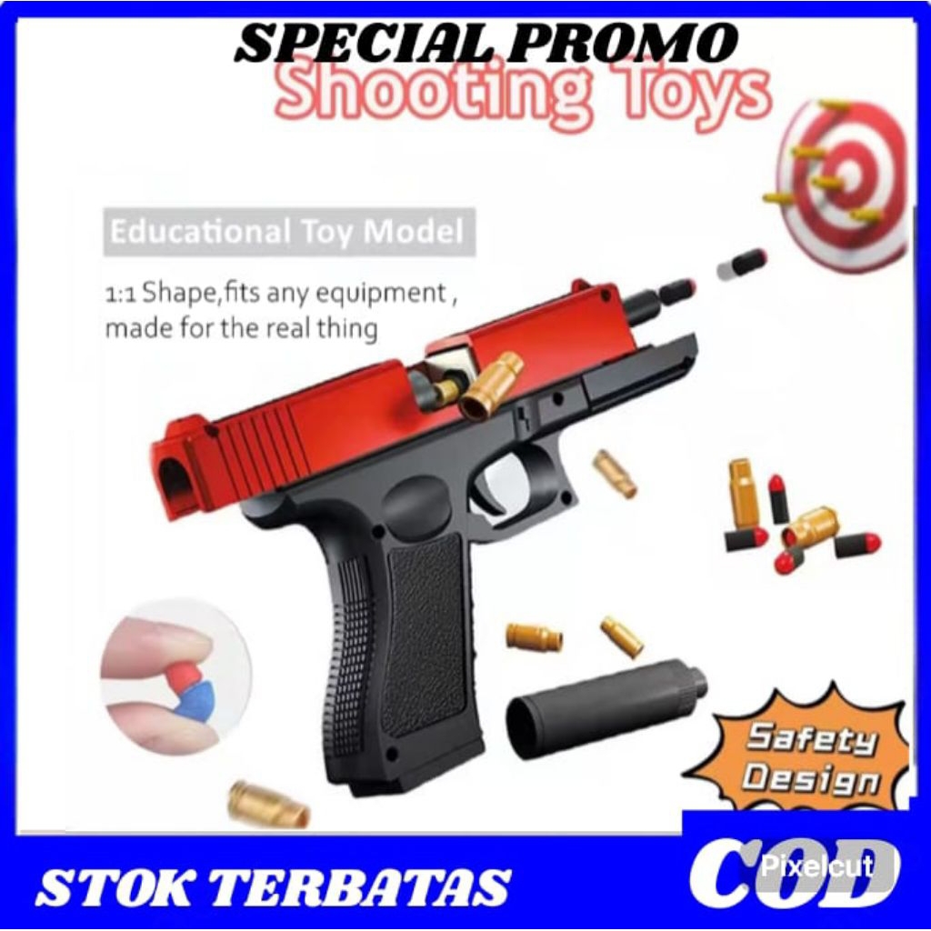 MAINAN PISTOL PISTOLAN TEMBAK TEMBAKAN  ANAK LAKI LAKI PELURU BUSA SNIPER NERF BULLET AWM MURAH/MAIN