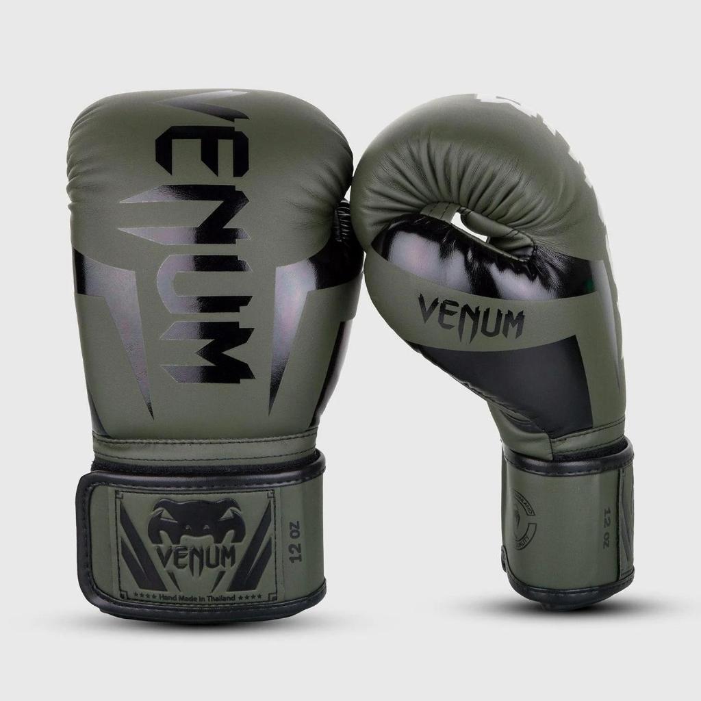 Sarung tinju Venum boxing glove Elite Khaki Black Original 12 Oz