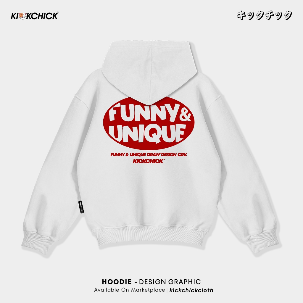 Kickchick Hoodie Funny White | Jaket Lengan Panjang | Outerwear | KC-HD134
