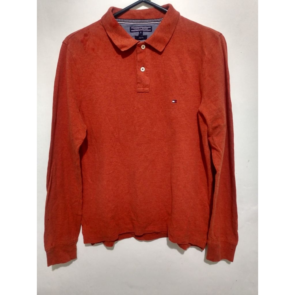 Kaos Kerah Lengan Panjang TOMMY HILFIGER Slim Fit