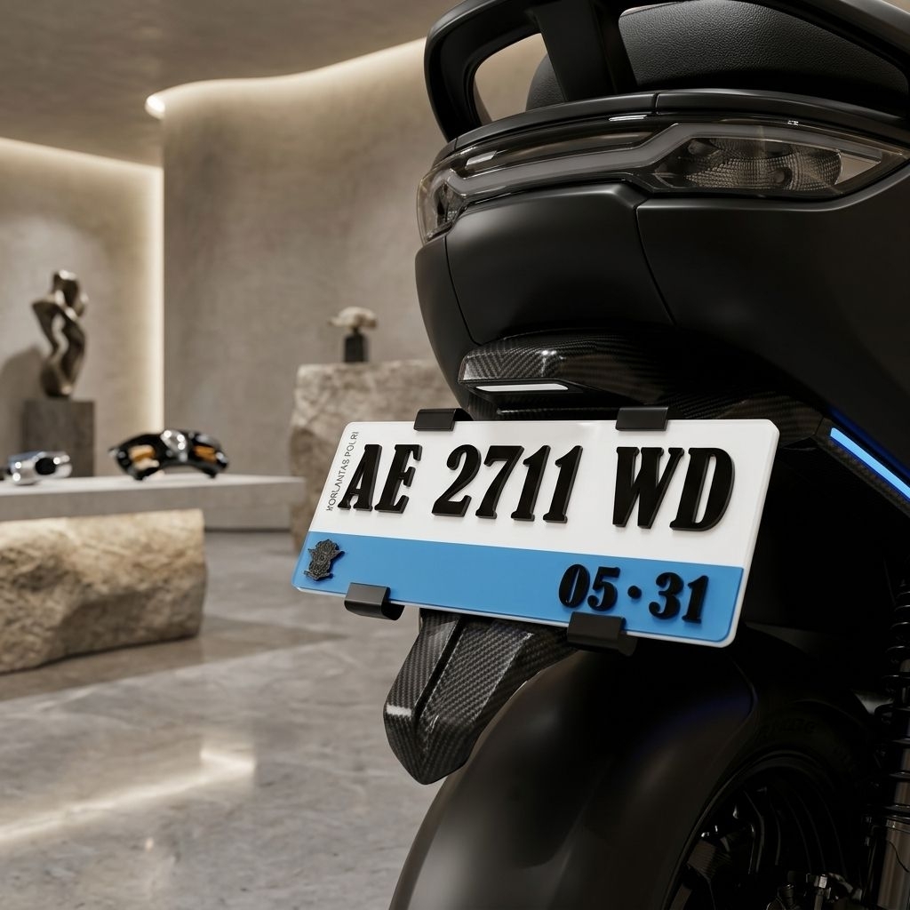 PLAT MOTOR LISTRIK AKRILIK TIMBUL / PLAT AKRILIK TIMBUL MOTOR LISTRIK