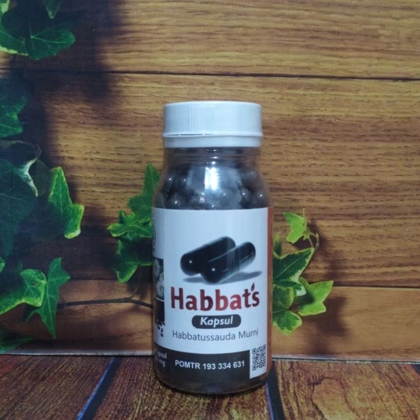 Habbats Habbatussauda Murni 100 Kapsul | Jinten Hitam Murni | Habbats Nigellive Habbats serbuk