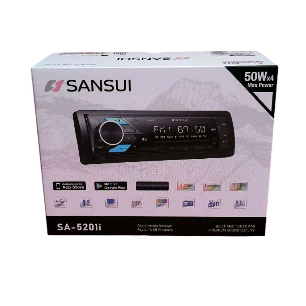 Single Din Sansui SA-5201i MP3 USB bluetooth Radio/USB playback premium sound quality