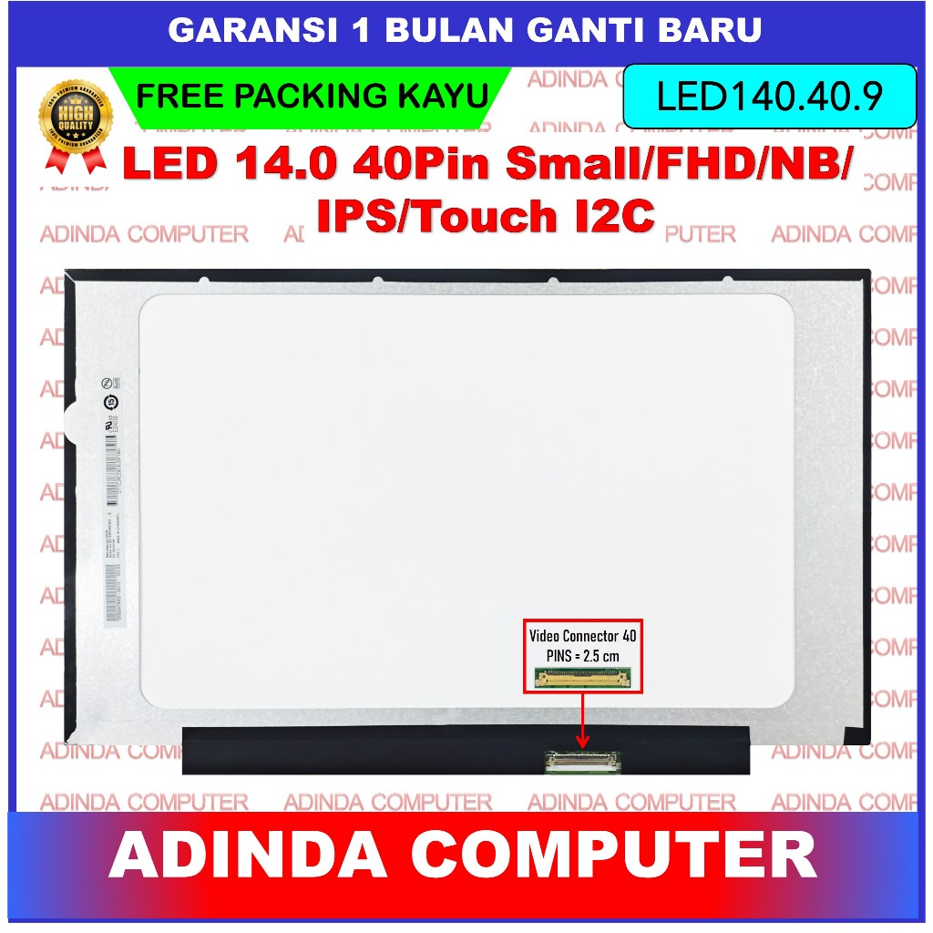 LED LCD Lenovo Chromebook 14E 14.0 14 Inch 40 Pin 40pin Small Full HD FHD IPS Touch Touchscreen (I²C