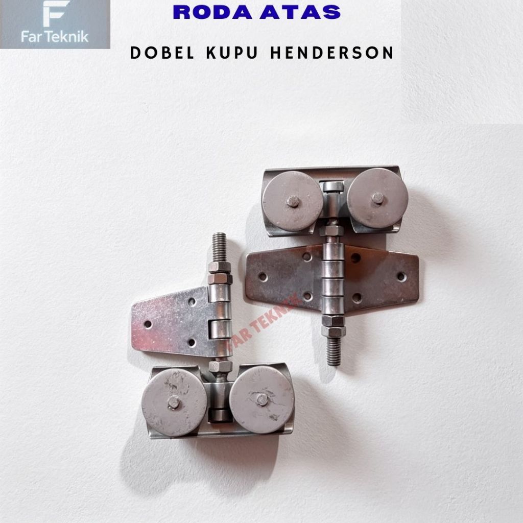 Roda Atas Double Kupu Henderson Pintu Sliding Garasi & Pintu Gebyog Besi Kayu
