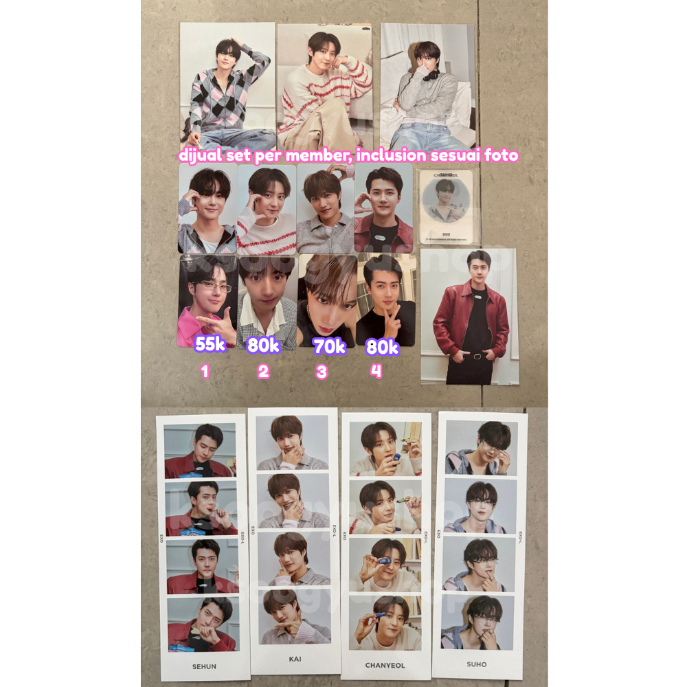 [READY STOCK] EXO Sehun D.O. Kyungsoo Suho Chanyeol Kai Photocard PC Official LD Lucky Draw Concert 