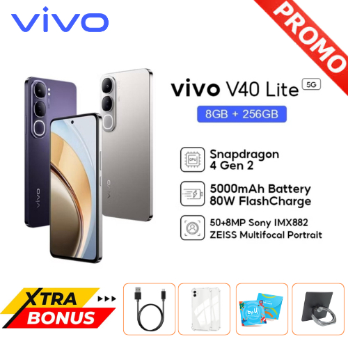 Vivo V40 lite 5G 8/256GB - Prosesor Snapdragon 685 CPU Octa-core (4x2.8 GHz Cortex-A73 & 4x1.9 GHz C