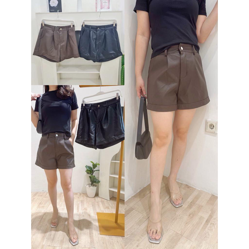 401476255 - leather hotpants