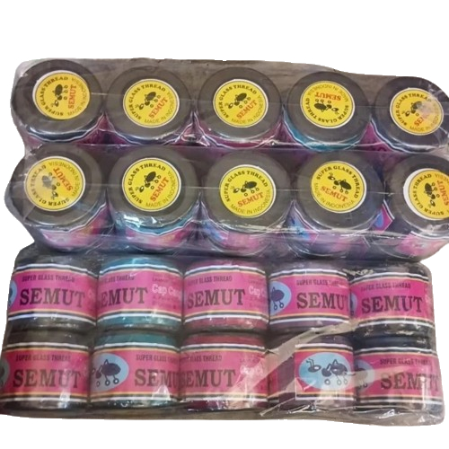 Perpak Benang Gelasan Senar  Super Silicone Cap cangklong Semut Fiber 100%