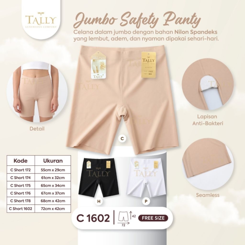 TALLY Celana Short Hotpants 176 Super Lembut Setara XXL