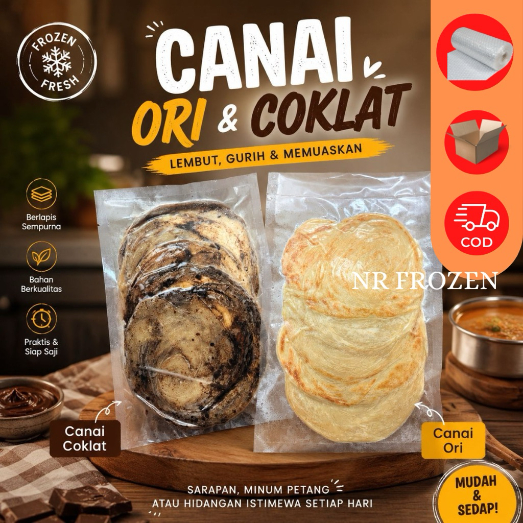 Roti canai frozen isi 5 / roti cane / roti maryam N1239