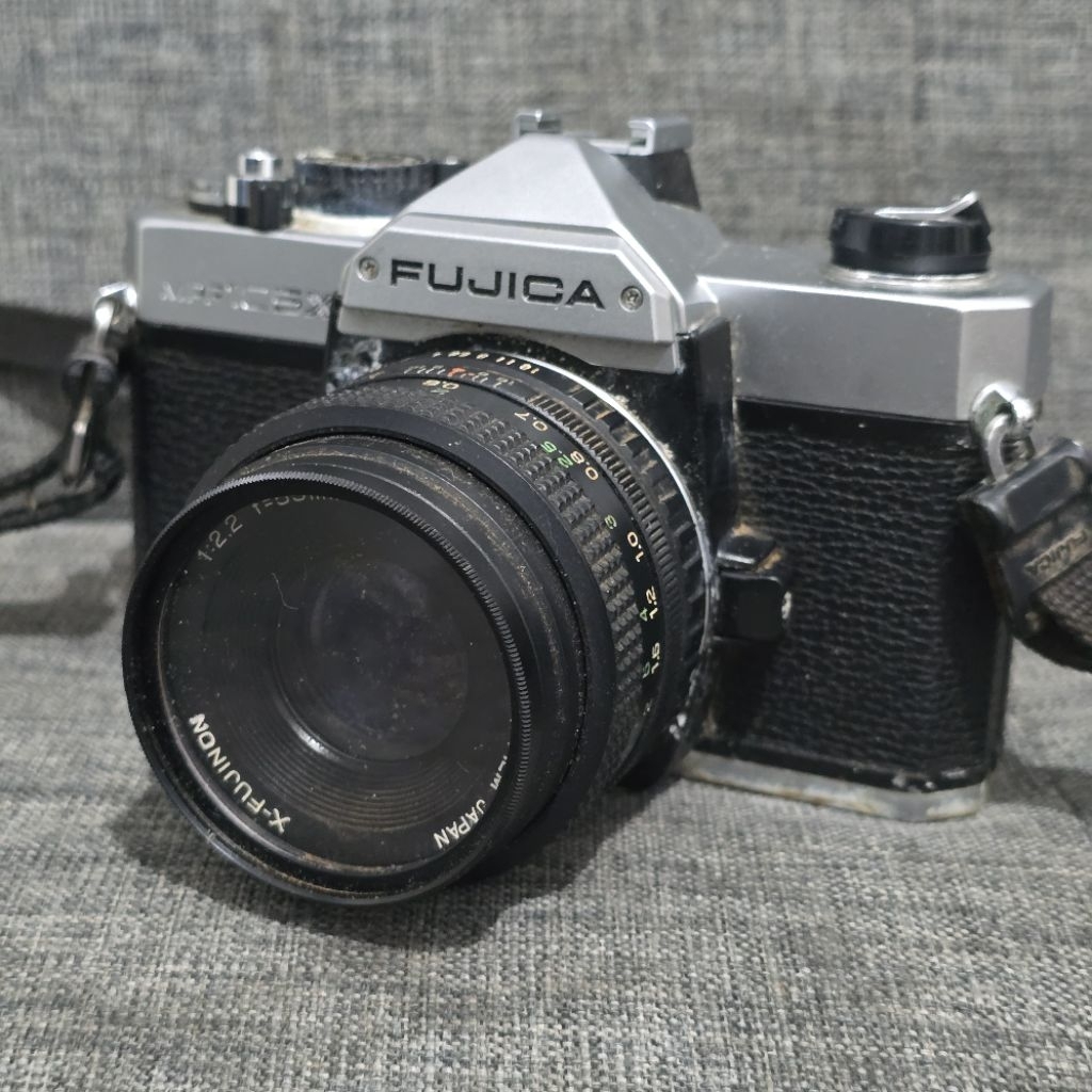 kamera analog jadul vintage fujica mpf 105x with lensa fujinon 1:2.2 55mm (rusak hanya untuk display