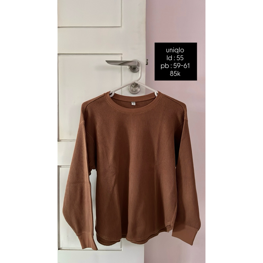 sweater waffle uniqlo