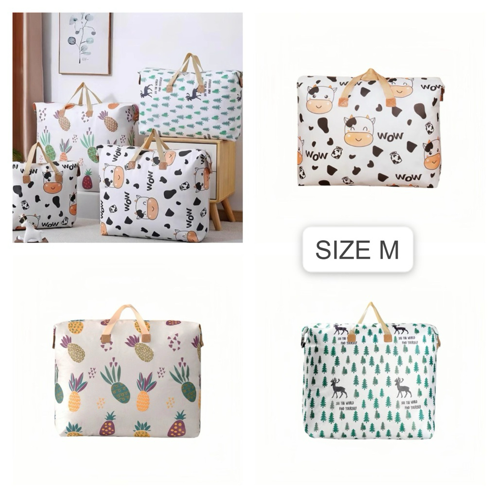 Tas Mudik Jumbo Travel Bag Besar Motif Bagus Tempat Penyimpanan Baju Selimut Waterproof uk M