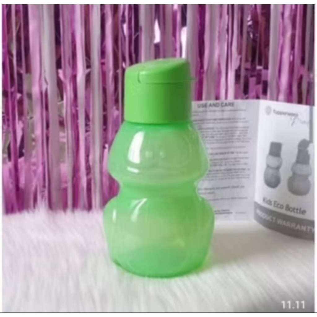 botol eco flip hijau 350ml Tupperware