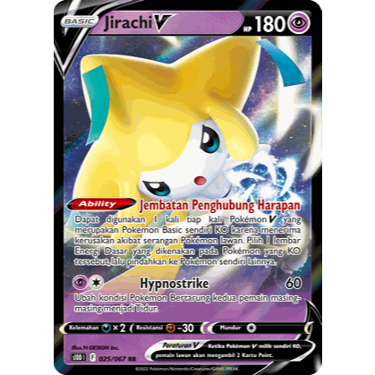 TCG Jirachi V HOLO 025/067  KARTU CARD POKEMON INDONESIA