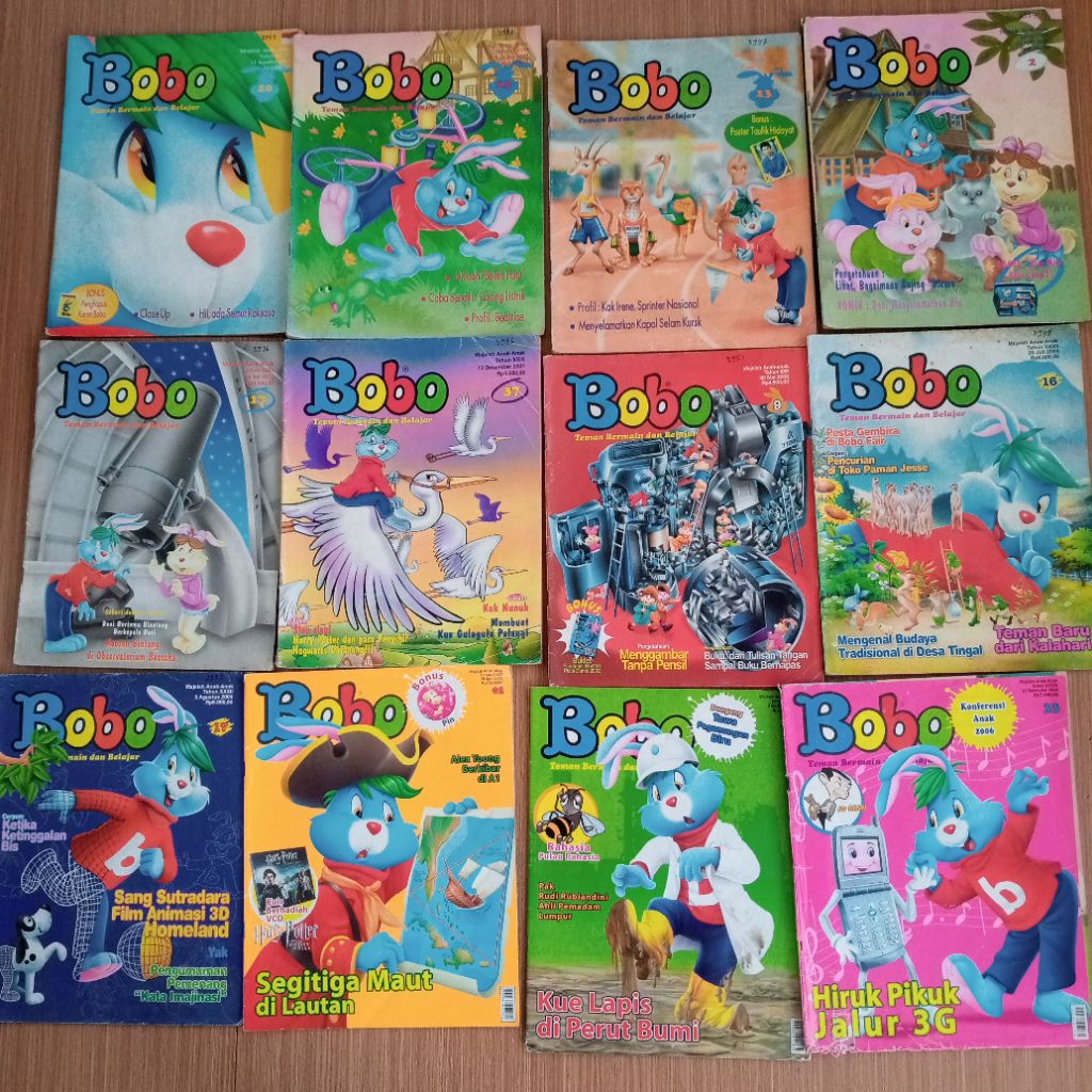 Majalah bobo tahun 2000 2001 2002 2004 2006 2007 2008 2023 majalah anak majalah jadul