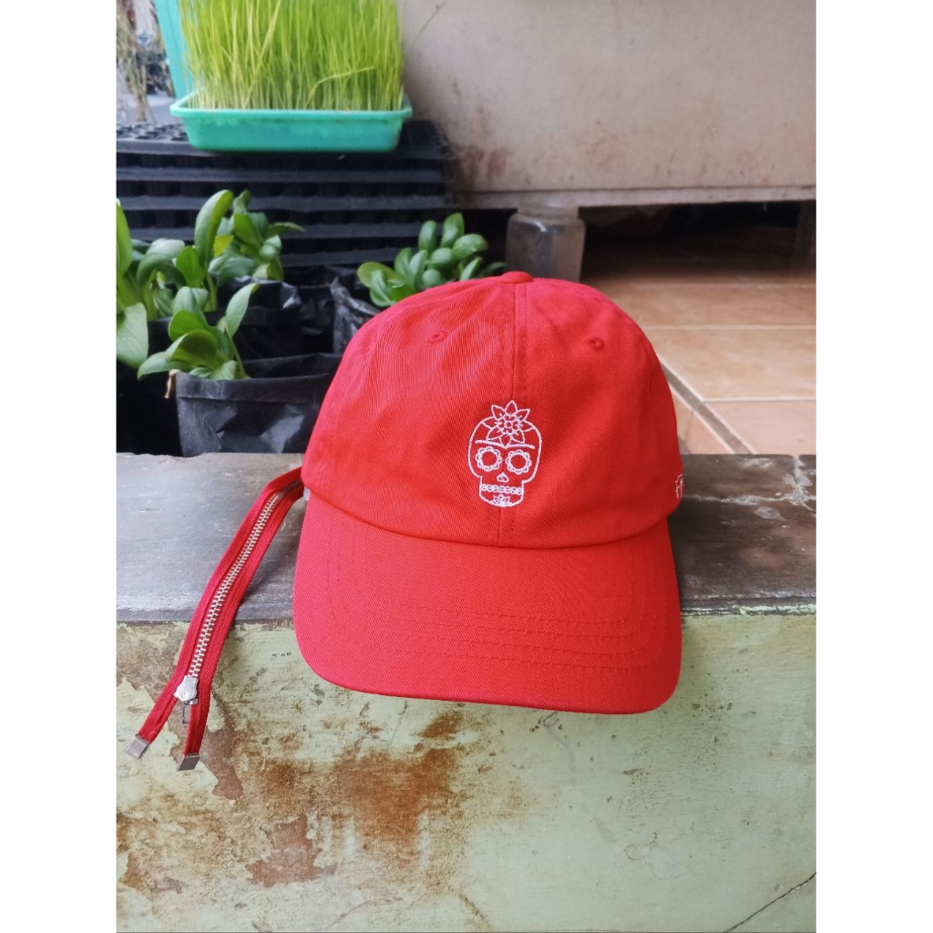 Topi Frida Kahlo x LIPHOP Merah Original Unik Full Zip Langka