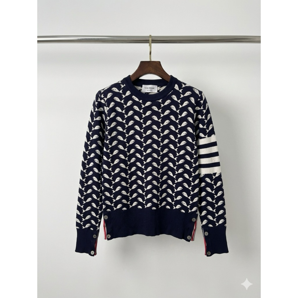 Sweater Thom Browne Luxury Knitwear Rajut Cewek