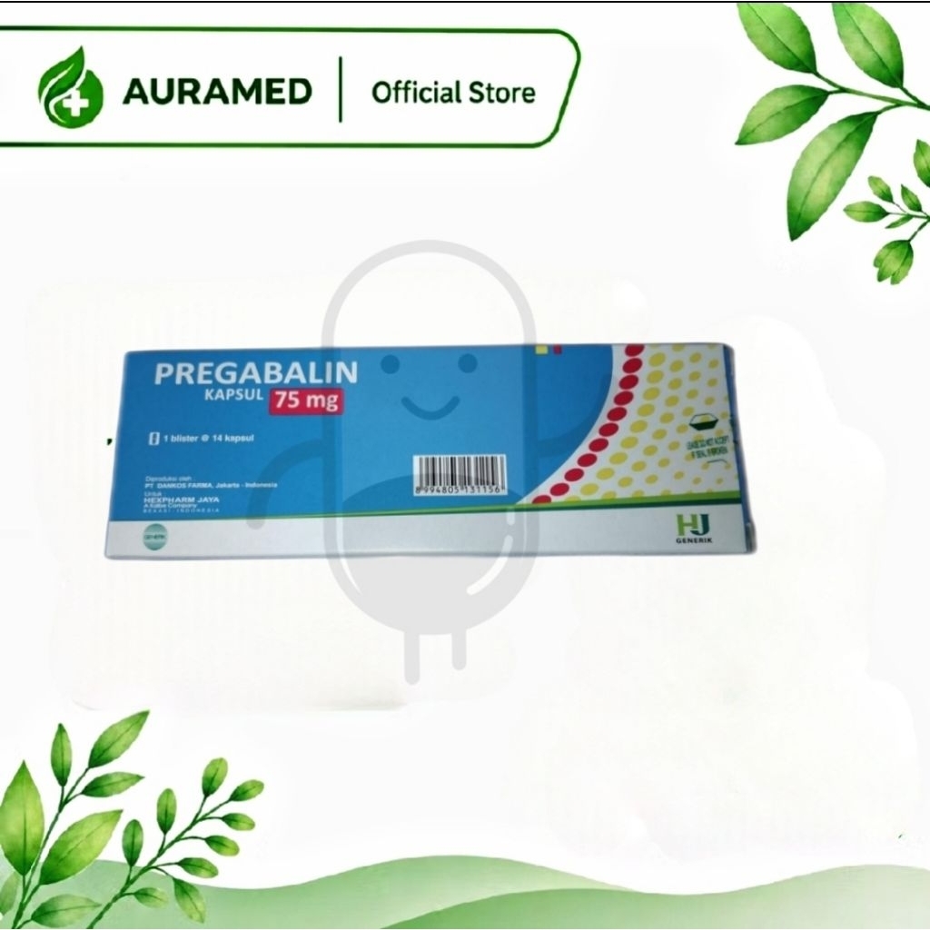 PRODUK ORIGINAL PREGABALIIN 75MG PER BOX @14 CAPSUL