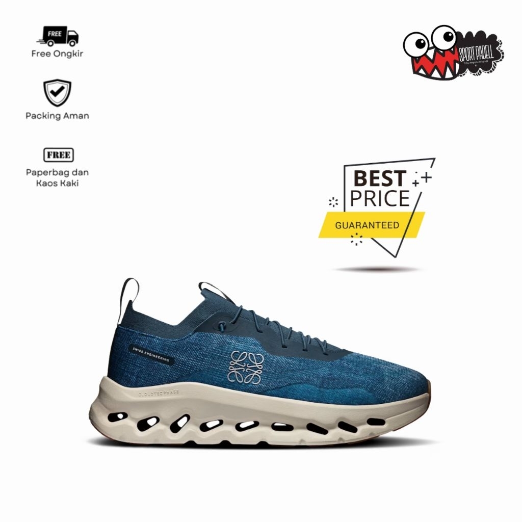 Sepatu Sneakers Cloudtitl x Loewe Denim Blue