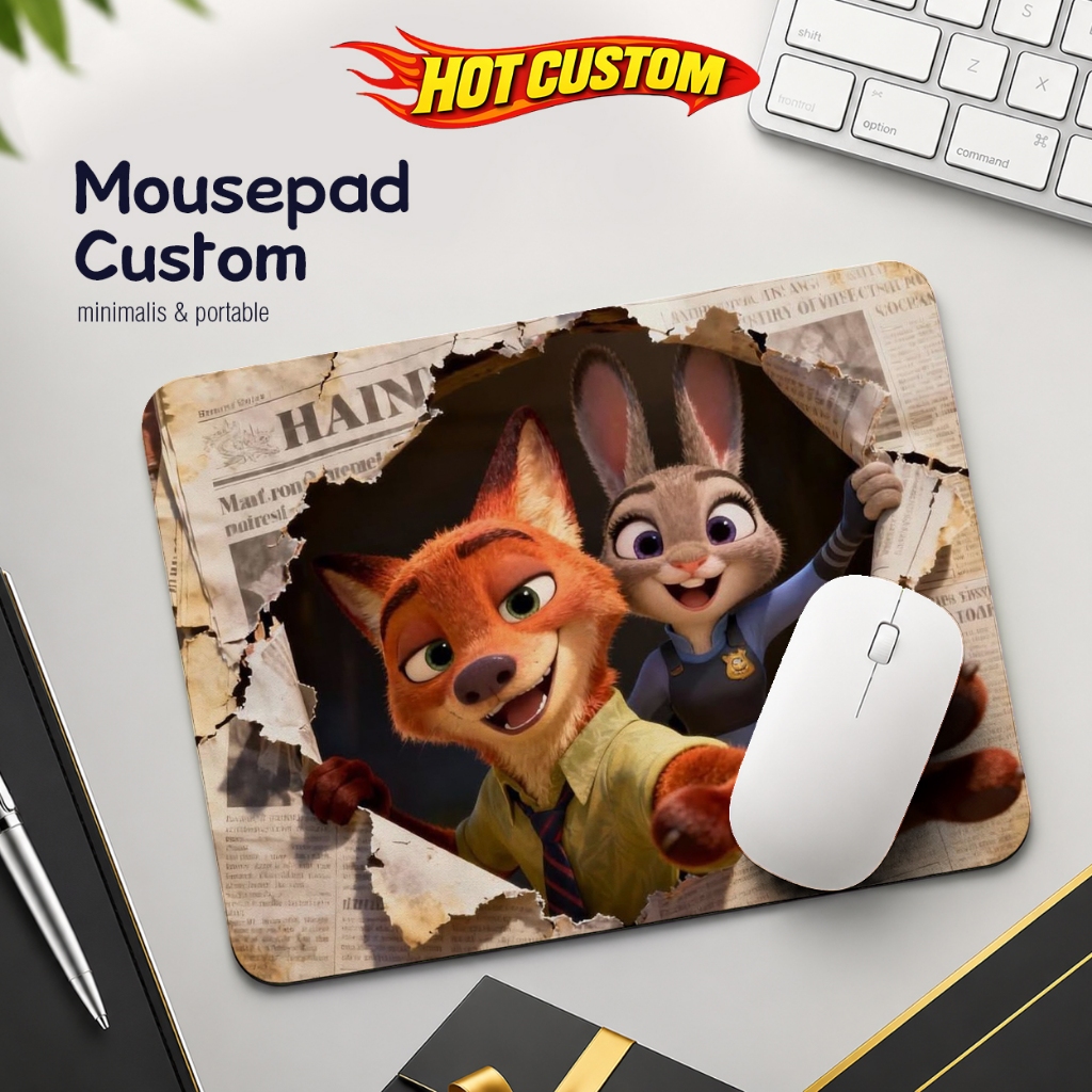Mousepad Custom Gambar Gaming Alas Mouse Pad - Zootopia