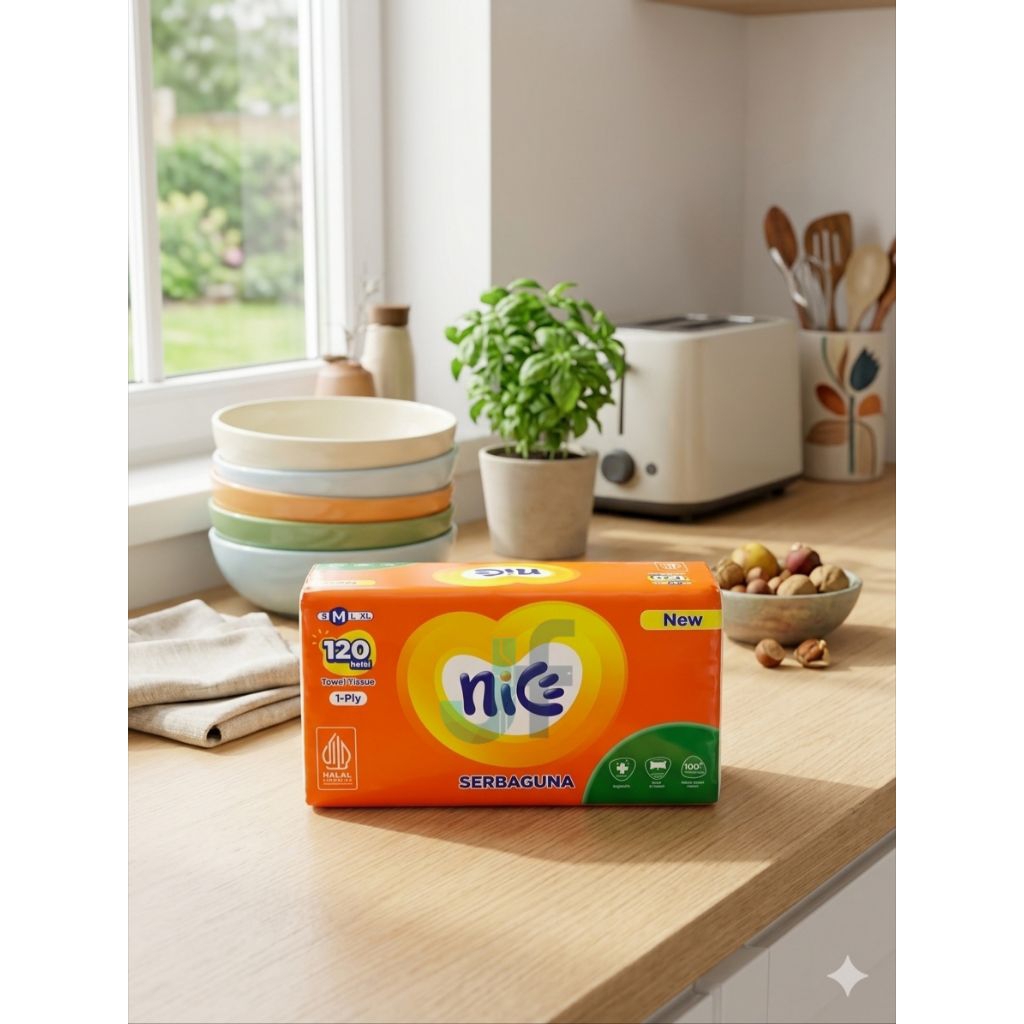 Tisu Tissue Nice Multifold Towel 120helai 1ply - Tisu Serbet | Tisu Dapur Lipat | Tisu Hand Towel | 
