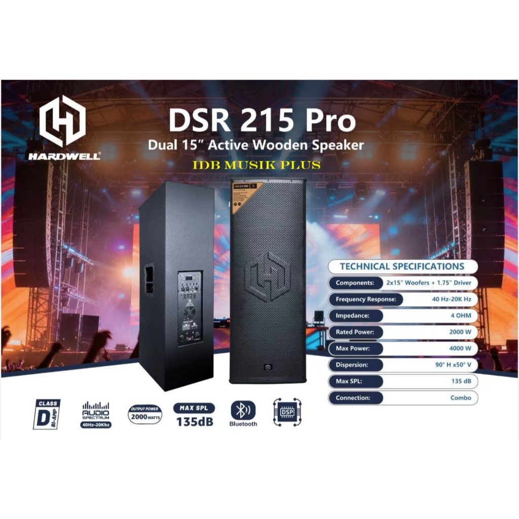 Speaker Aktif 2x15" Hardwell DSR215 DSR 215 PRO Original