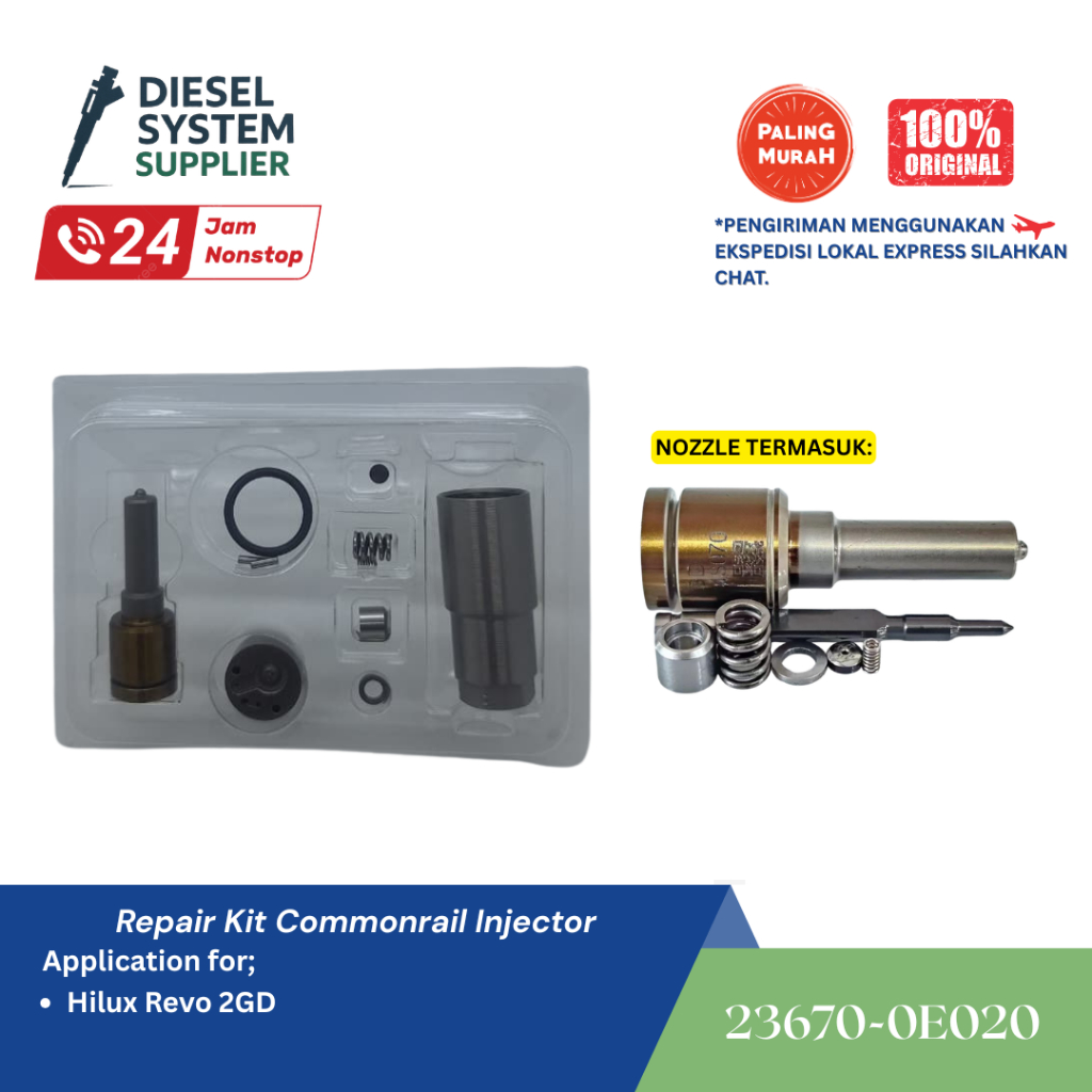 Repair Kit Diesel Injector 23670-0E020 HILUX REVO 2GD INNOVA REBORN 2GD 23670-0E020 High Quality