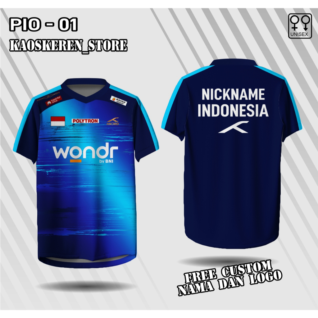 Jersey badminton Polytron Indonesia Open 2026 baju bulu tangkis Polytron Indonesia Open 2026 kaos ba