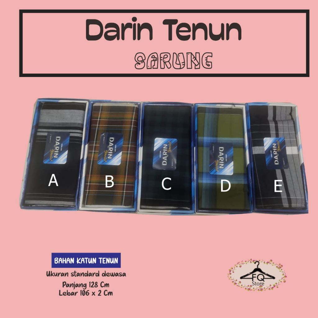 Sarung Tenun Darin Motif Garis Kotak