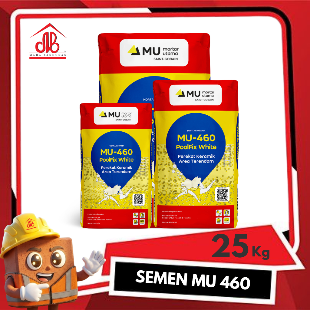 SEMEN MORTAR UTAMA MU - 460 PEREKAT KERAMIK KOLAM