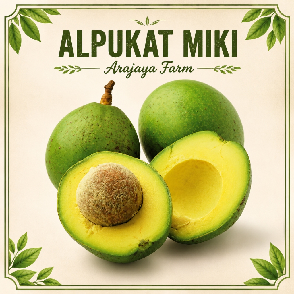 Alpukat Miki Arajaya Farm Buah Segar Premium Jumbo Daging Tebal Pulen Manis Gurih Tidak Berserat Alp