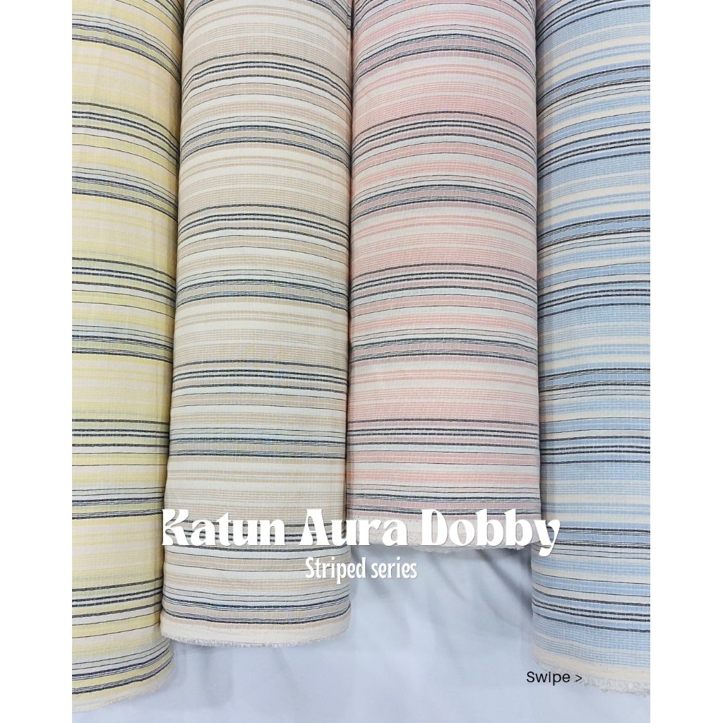 kain katun dobby / katun aura dobby / katun dobby motif / katun dobby stripe (kemaja,blouse,outer,dl