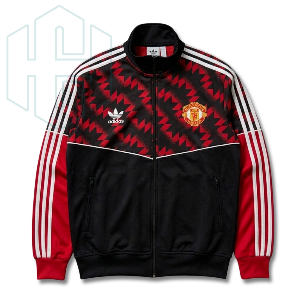 Jaket Tracktop Pria Wanita Casual MU Full Tag & Label