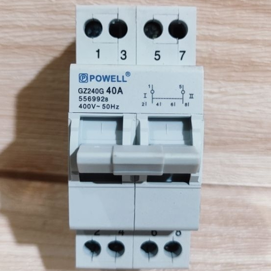 MCB 2 phase 40 A /ohm saklar 2 pass 40A / mcb 2 pass 40 A merk powell