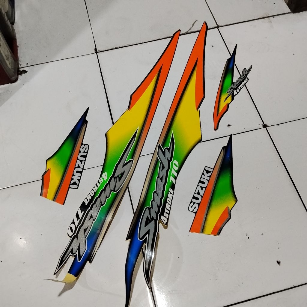 striping stiker sticker lis suzuki smash 2002 2003 hitam ori asli