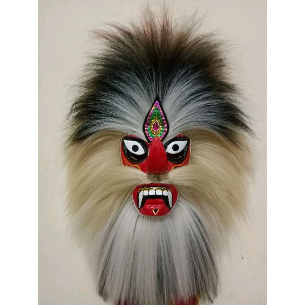 FLASH SALE Topeng Bujang Ganong / Ganongan Jathilan / Topeng Ganongan / Kesenian Jathilan Tradisiona
